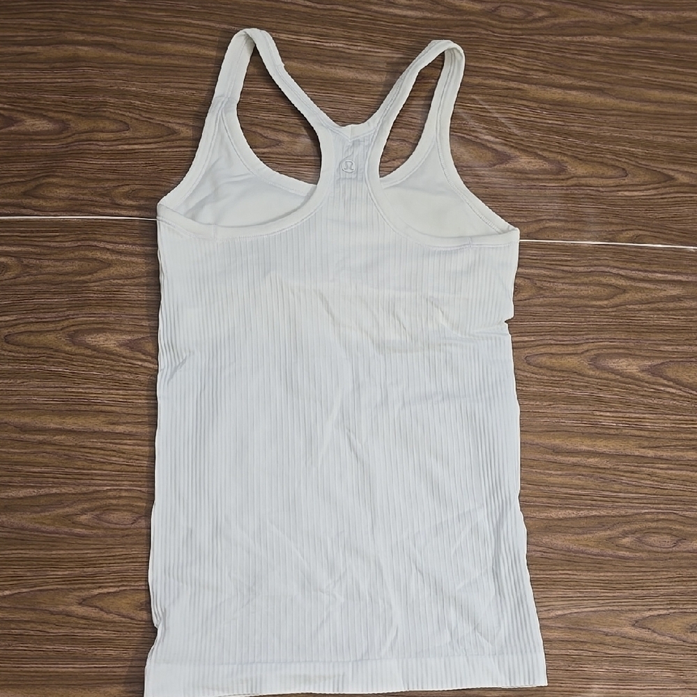 White Ribbed Women's Tank Top